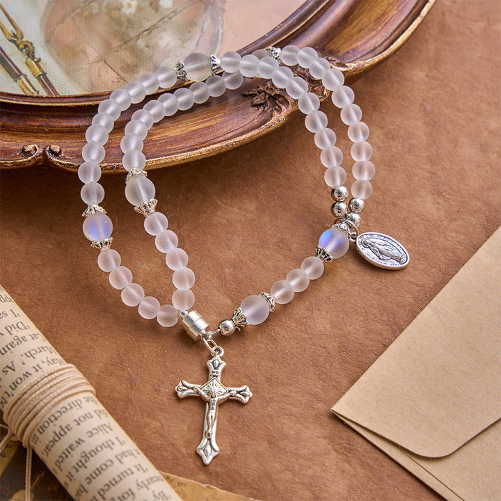 Christianartworkshop Pulsera de San Benito y Crucifijo de Cristal Milagroso: Portador de la Fuerza Sagrada - image 21