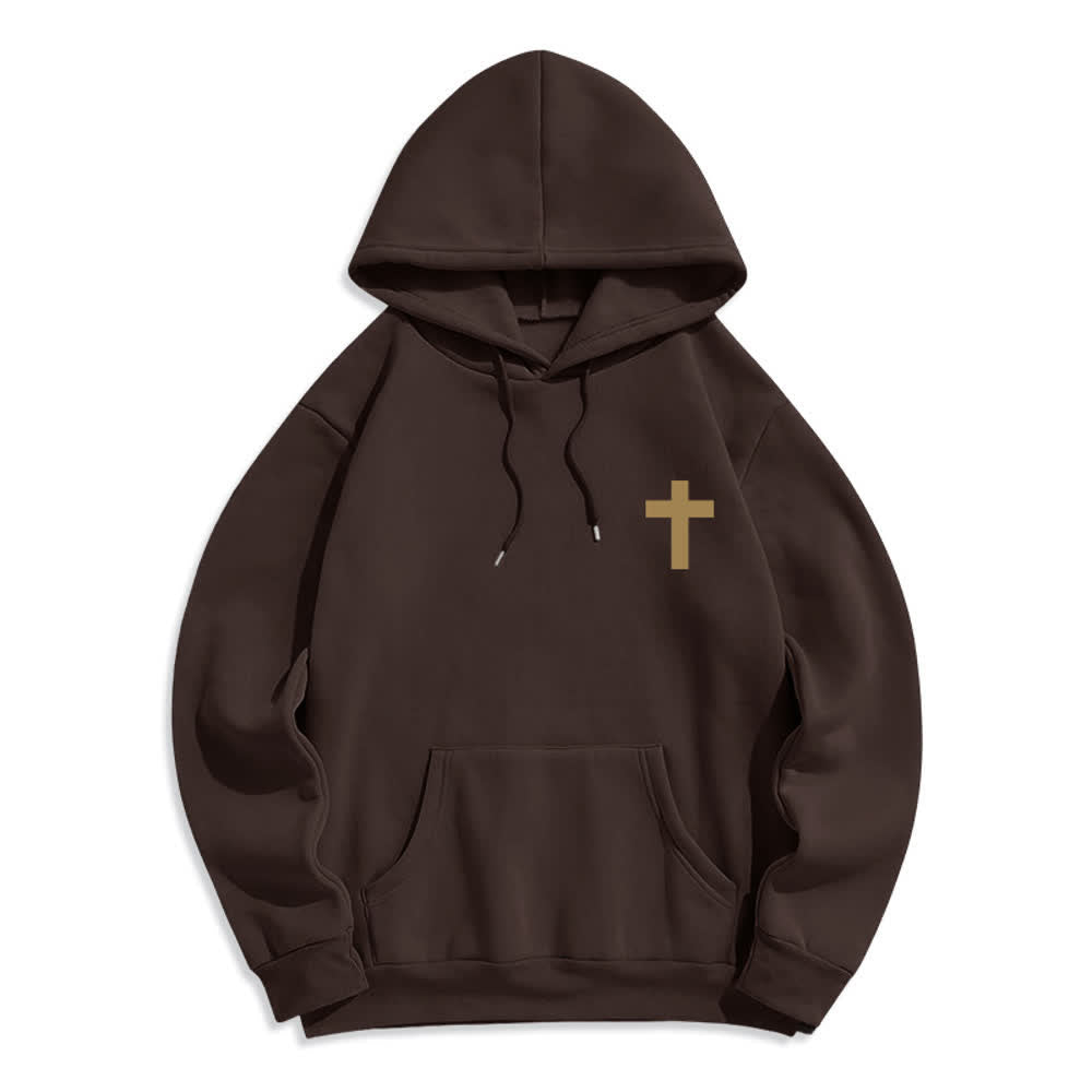 Christianartworkshop Sudadera con capucha gris claro "El Rey Resucitado Grace Solo" - image 17