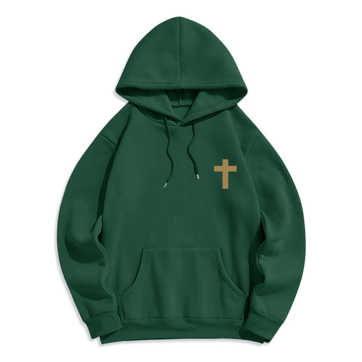 Christianartworkshop Sudadera con capucha gris claro "El Rey Resucitado Grace Solo" - image 20