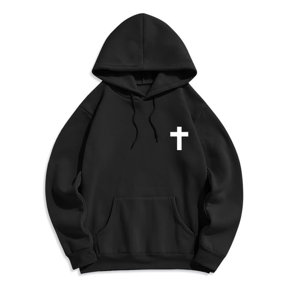 Christianartworkshop Sudadera con capucha gris claro "El Rey Resucitado Grace Solo" - image 23