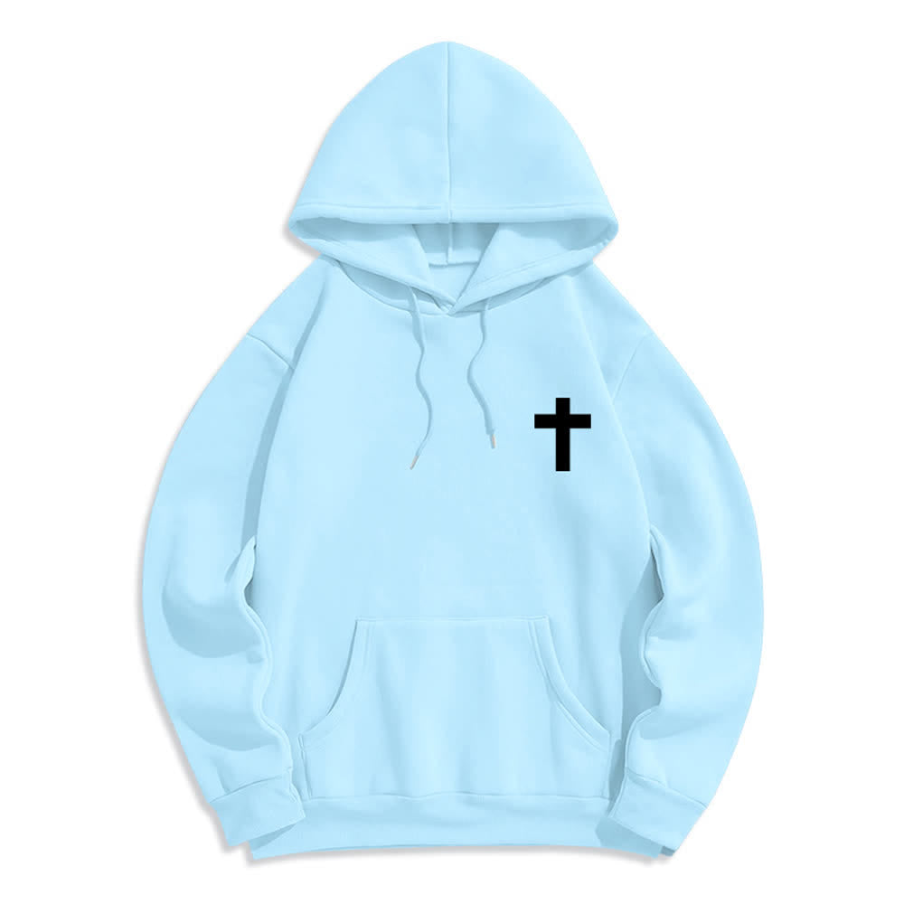 Christianartworkshop Sudadera con capucha gris claro "El Rey Resucitado Grace Solo" - image 2
