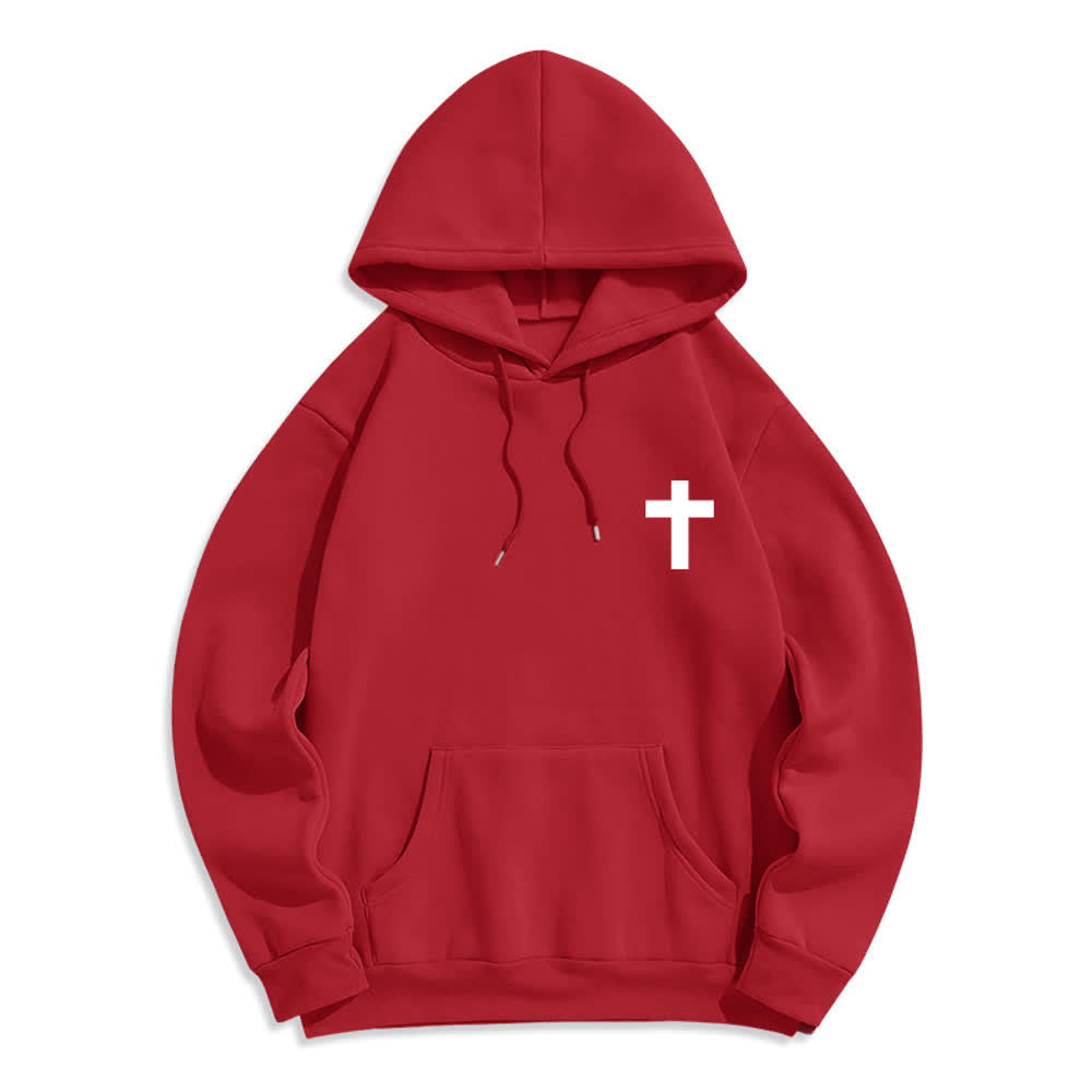 Christianartworkshop Sudadera con capucha gris claro "El Rey Resucitado Grace Solo" - image 14
