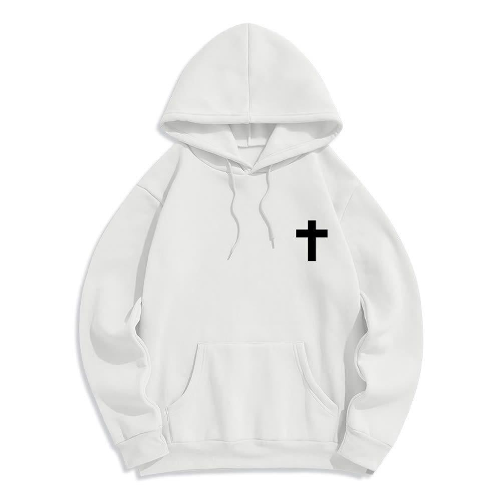 Christianartworkshop Sudadera con capucha gris claro "El Rey Resucitado Grace Solo" - image 5