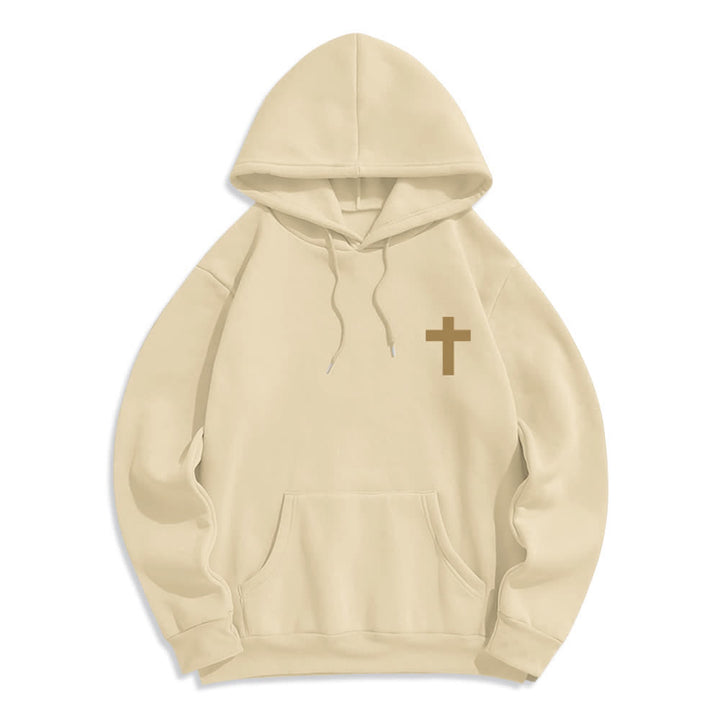 Christianartworkshop Sudadera con capucha gris claro "El Rey Resucitado Grace Solo" - image 8