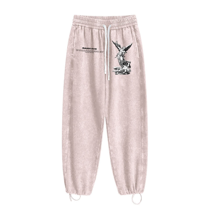 Christianartworkshop Declaración del Arcángel Miguel Isaías 41:10 Pantalones deportivos lavados - image 16