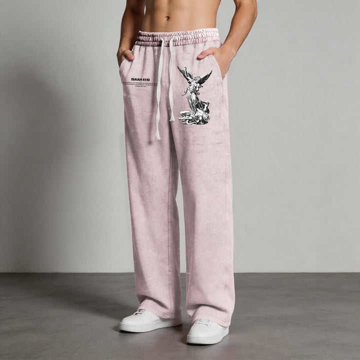 Christianartworkshop Declaración del Arcángel Miguel Isaías 41:10 Pantalones deportivos lavados - image 17