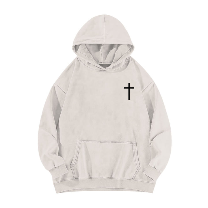 Christianartworkshop Sudadera con capucha lavada "Jesús es Rey Corona de Espinas" - image 2