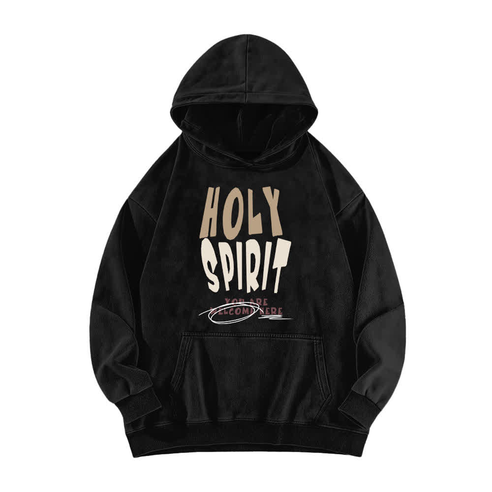 Christianartworkshop Sudadera con capucha lavada estilo streetwear vintage del Espíritu Santo - Negro - 5XL - image 1