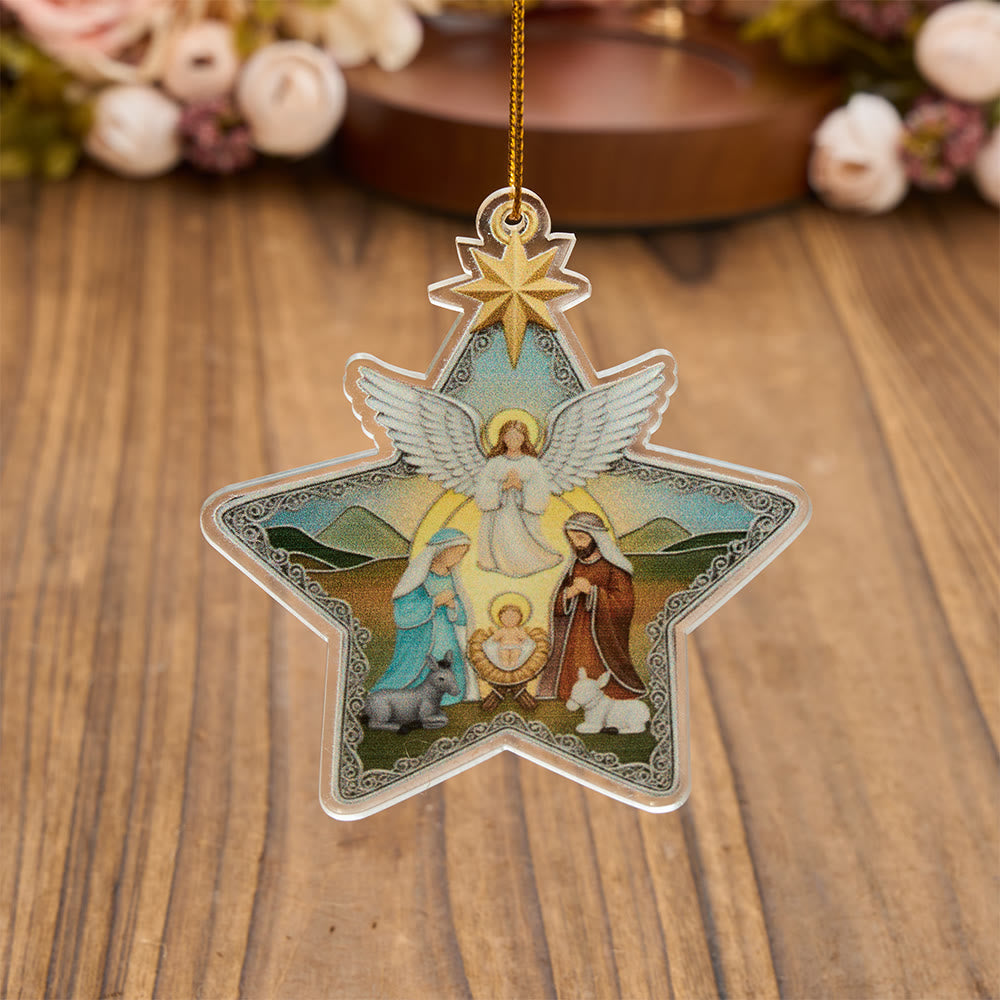 Christianartworkshop Adorno acrílico de la Estrella de Nuestra Señora y la Sagrada Familia: Emblema de la tierna misericordia celestial. - Nuestra Señora y la Sagrada Familia - image 0