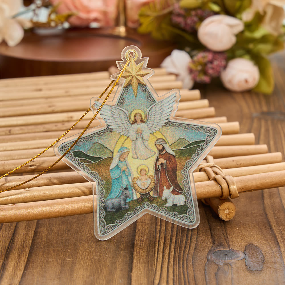 Christianartworkshop Adorno acrílico de la Estrella de Nuestra Señora y la Sagrada Familia: Emblema de la tierna misericordia celestial. - image 1