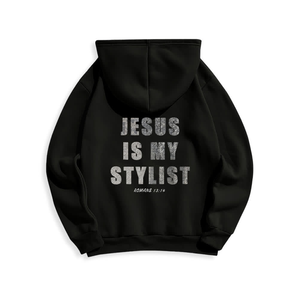 Christianartworkshop Sudadera con capucha extragrande con estampado de Jesús es mi estilista (Romanos 13:14). - image 1