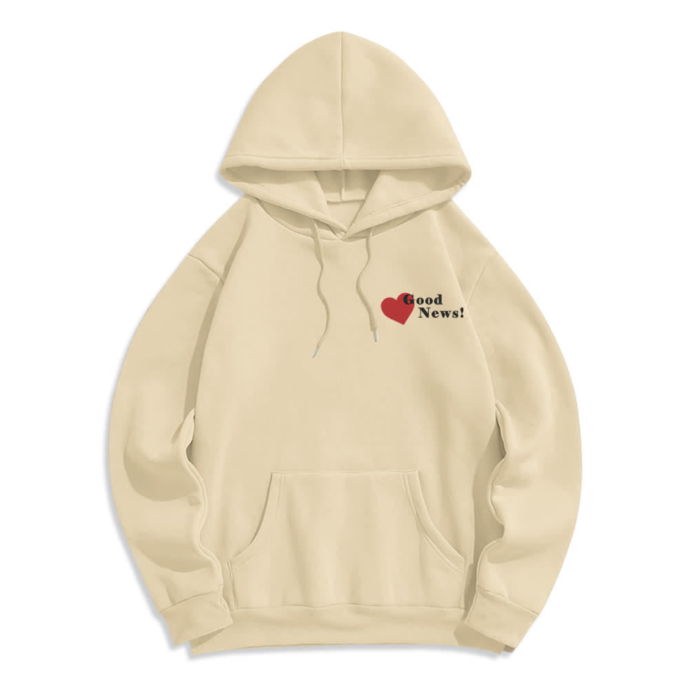 Christianartworkshop Sudadera con capucha de forro polar con el mensaje "Jesús te ama, buenas noticias" - image 2