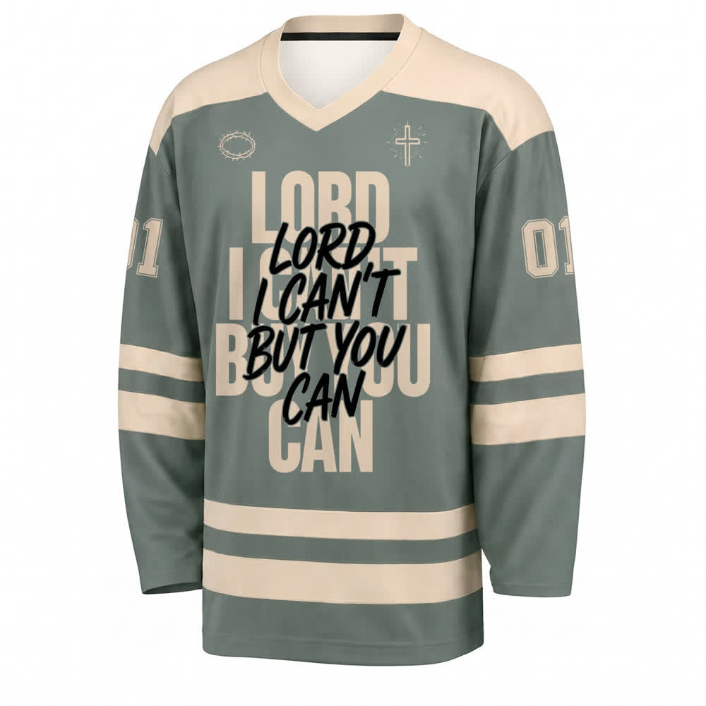 Christianartworkshop Señor, yo no puedo, pero tú sí. Camiseta de hockey urbana. - image 1