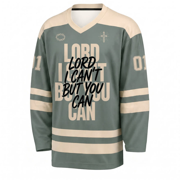 Christianartworkshop Señor, yo no puedo, pero tú sí. Camiseta de hockey urbana. - image 1