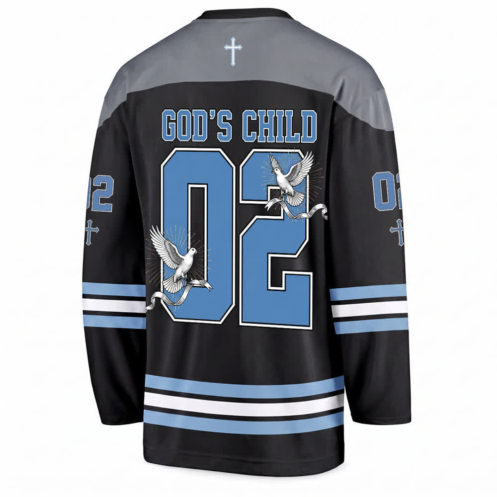 Christianartworkshop Camiseta de hockey de manga larga God's Child 02 Grace Dove - image 2