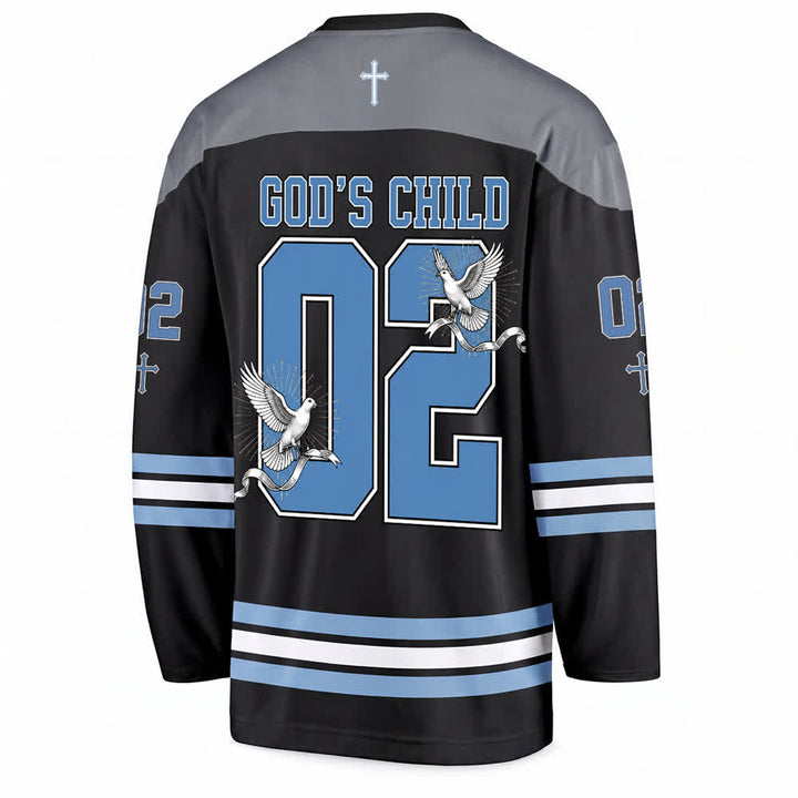Christianartworkshop Camiseta de hockey de manga larga God's Child 02 Grace Dove - image 2