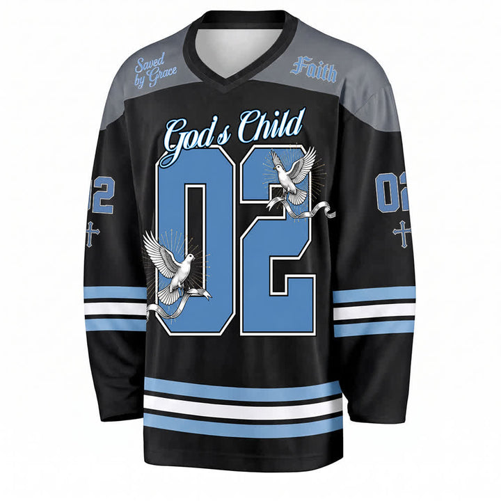 Christianartworkshop Camiseta de hockey de manga larga God's Child 02 Grace Dove - image 1