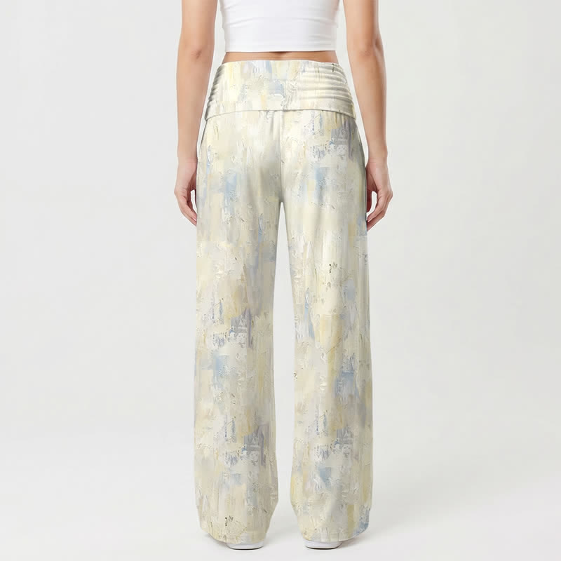 Christianartworkshop Pantalones palazzo de pierna ancha para mujer con estampado de acuarela de Madonna - image 1