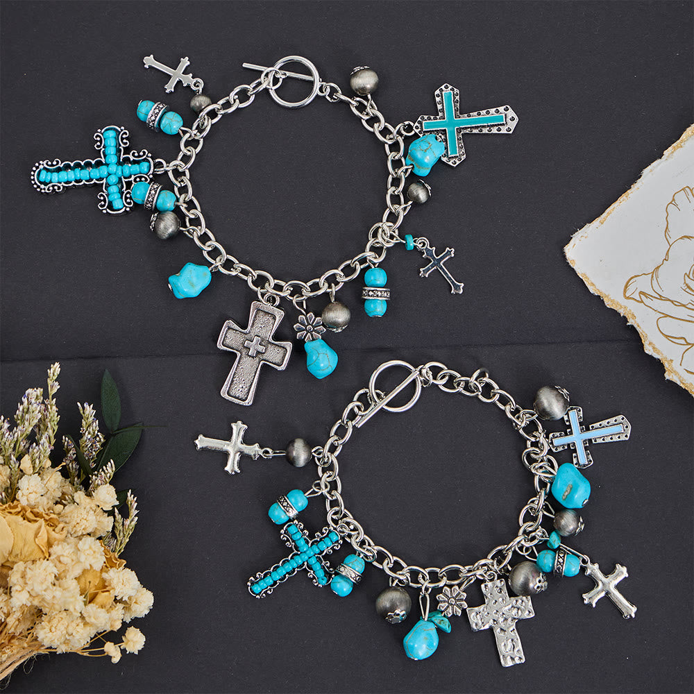 Pulsera y colgante para coche con cruz bohemia atemporal de Christianartworkshop : símbolo de paz celestial duradera. - image 1
