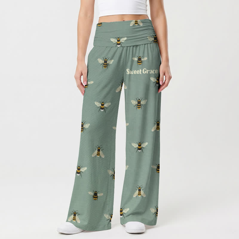 Christianartworkshop Pantalones de pierna ancha para mujer Sweet Grace Honeybee Lounge - image 2
