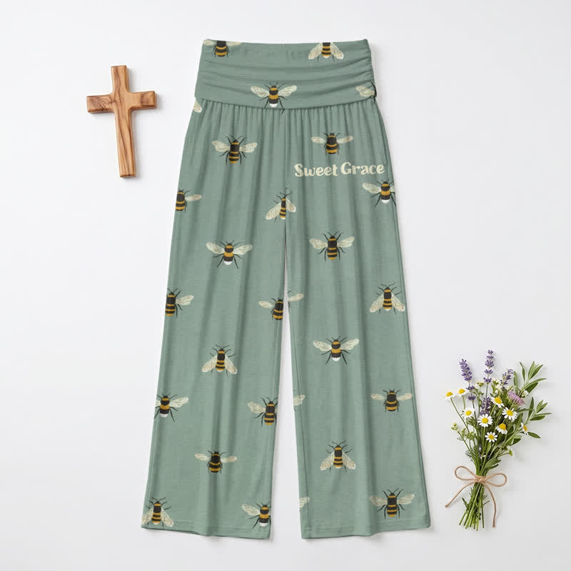 Christianartworkshop Pantalones de pierna ancha para mujer Sweet Grace Honeybee Lounge - EE. UU. 22, Reino Unido/Australia 26, UE 54 - image 0