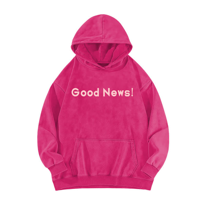 Christianartworkshop Sudadera con capucha lavada con estampado de buenas noticias (parte delantera y trasera) - image 17