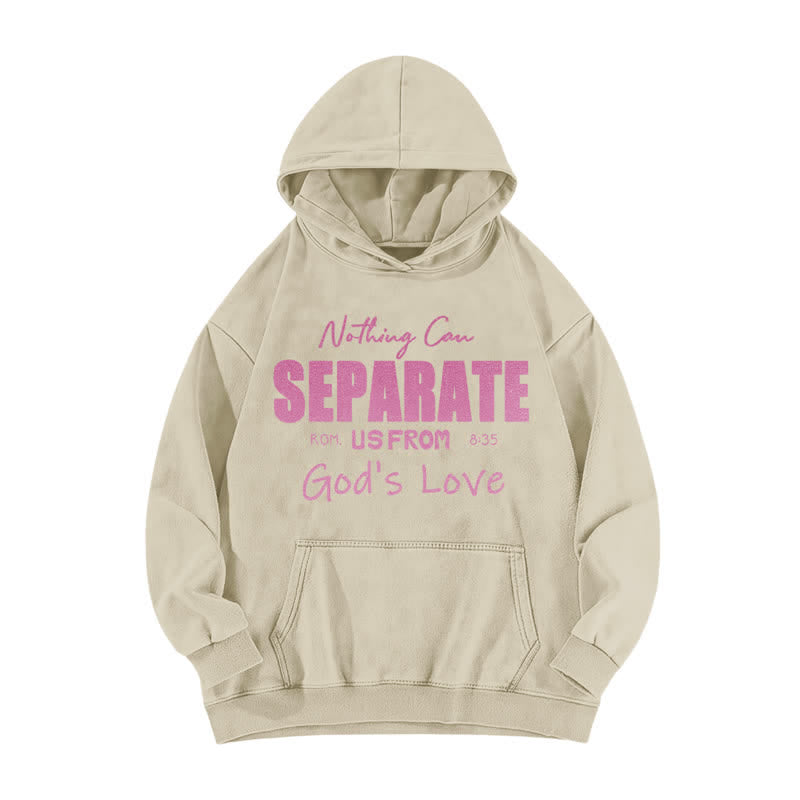 Christianartworkshop Sudadera con capucha lavada "Nada puede separarnos del amor de Dios" - Albaricoque - 5XL - image 5