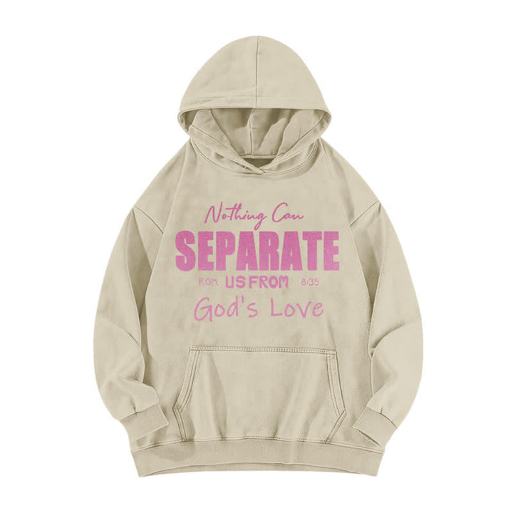 Christianartworkshop Sudadera con capucha lavada "Nada puede separarnos del amor de Dios" - Albaricoque - 5XL - image 5