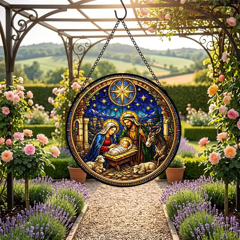 Christianartworkshop Estrella de Belén, Atrapasueños de cristal de la Natividad: Emblema de la dulce promesa divina - image 6