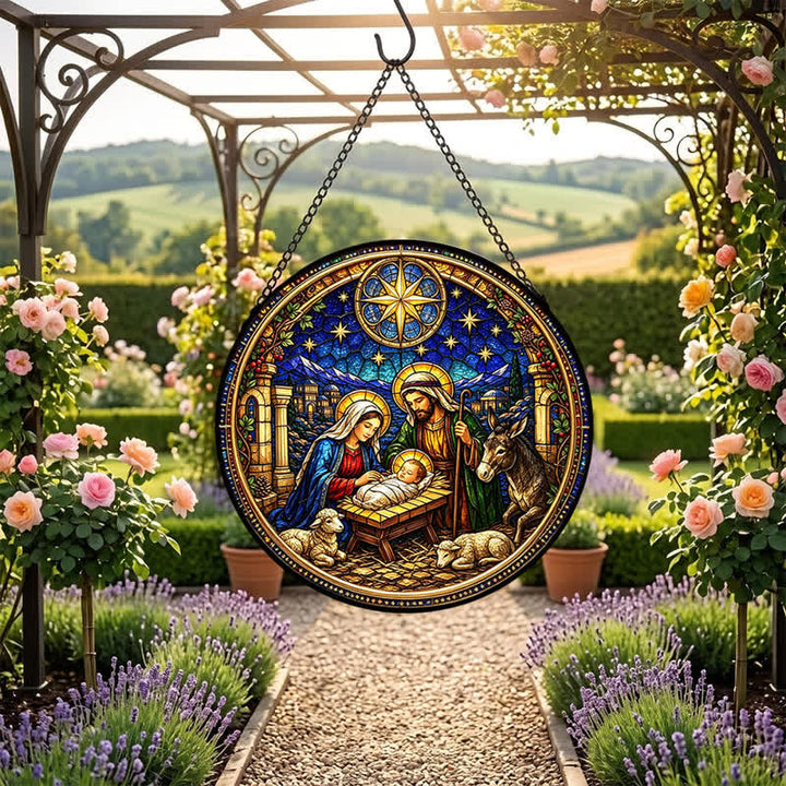 Christianartworkshop Estrella de Belén, Atrapasueños de cristal de la Natividad: Emblema de la dulce promesa divina - image 6
