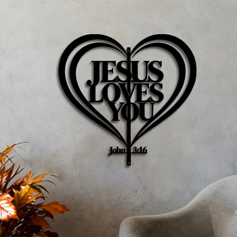 Christianartworkshop Arte mural de metal con forma de corazón de Jesús cortado con láser: símbolo de tierno afecto divino. - image 3