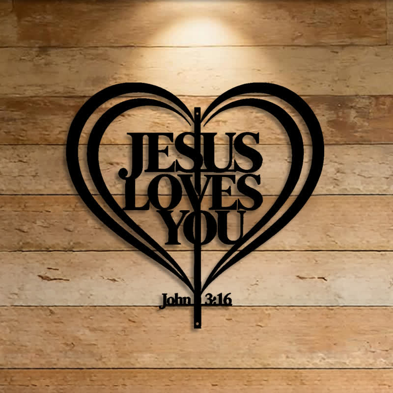 Christianartworkshop Arte mural de metal con forma de corazón de Jesús cortado con láser: símbolo de tierno afecto divino. - image 0