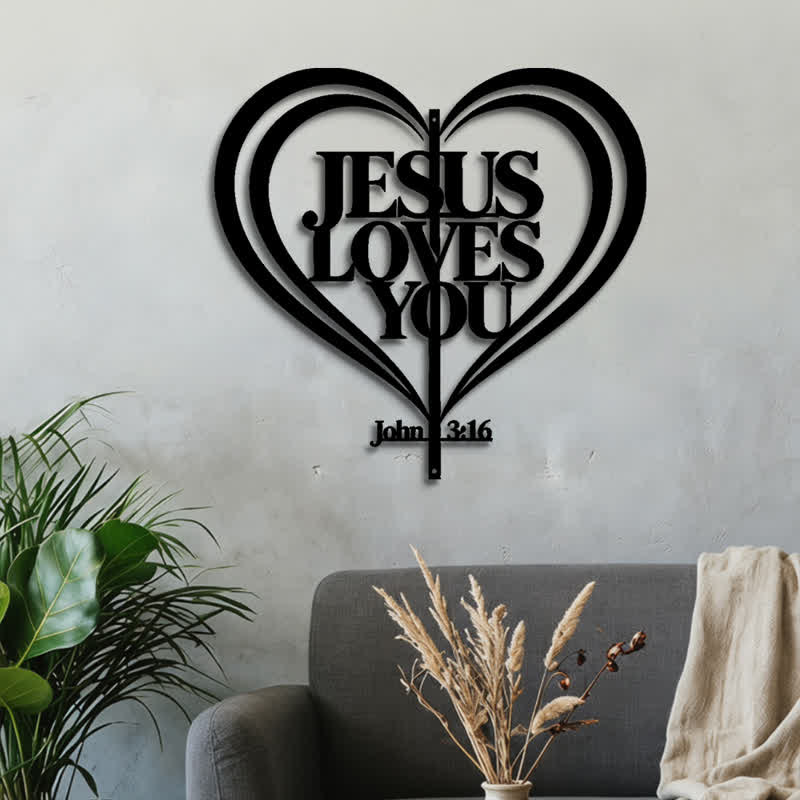 Christianartworkshop Arte mural de metal con forma de corazón de Jesús cortado con láser: símbolo de tierno afecto divino. - image 4
