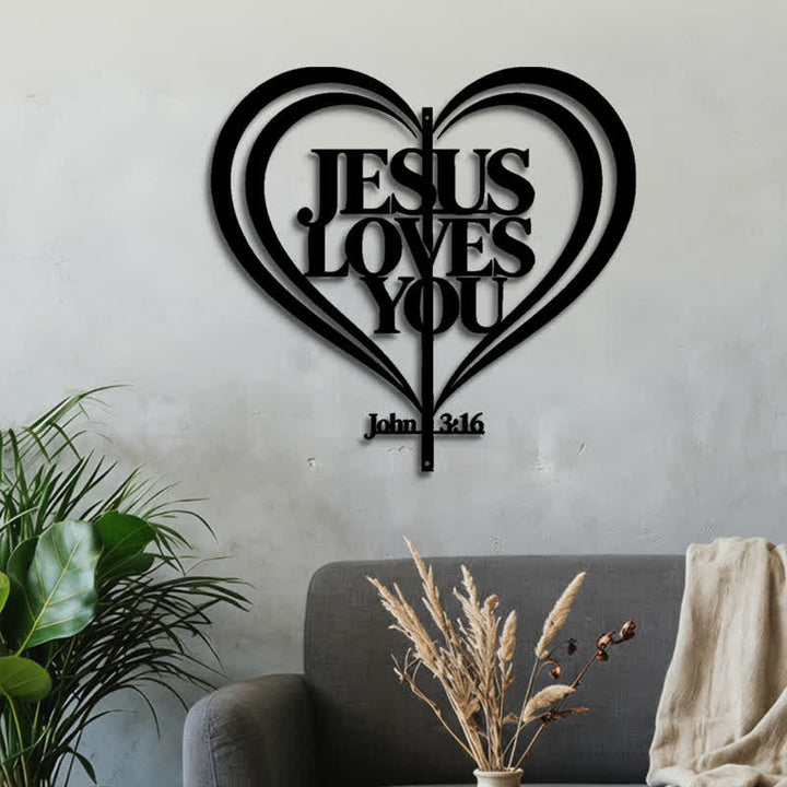 Christianartworkshop Arte mural de metal con forma de corazón de Jesús cortado con láser: símbolo de tierno afecto divino. - image 4