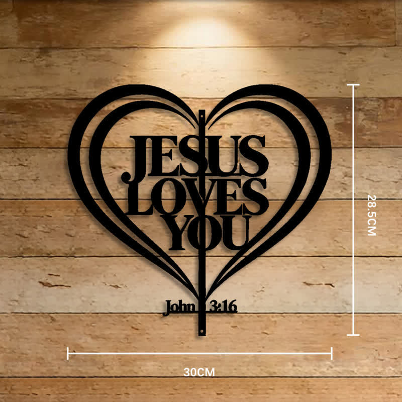 Christianartworkshop Arte mural de metal con forma de corazón de Jesús cortado con láser: símbolo de tierno afecto divino. - 11,22''*11,81''*0,04''/28,5*30*0,1 cm - image 5