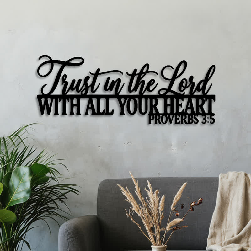 Christianartworkshop Elegante lámina metálica decorativa con cita bíblica: Portador de una confianza sagrada y serena. - image 4