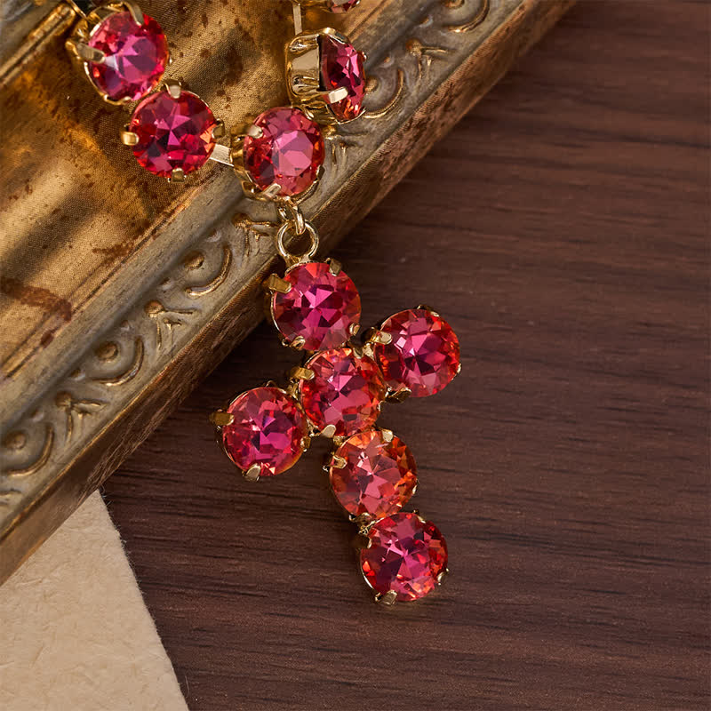 Christianartworkshop Collar con cruz de cobre y cristal Rivoli: símbolo de la inquebrantable majestad divina. - image 15