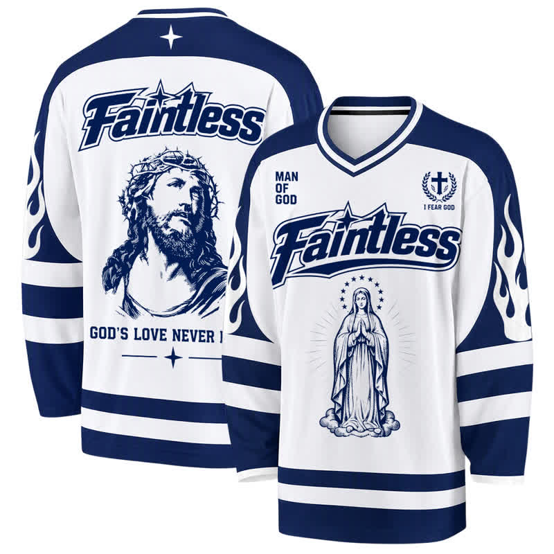 Christianartworkshop Camiseta de hockey de manga larga estilo streetwear de la Virgen María - 5XL - image 0