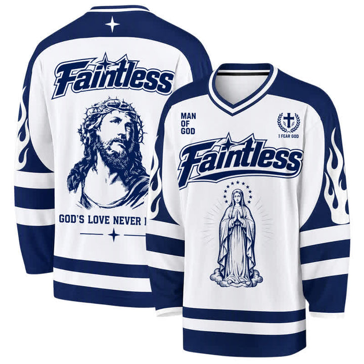 Christianartworkshop Camiseta de hockey de manga larga estilo streetwear de la Virgen María - 5XL - image 0