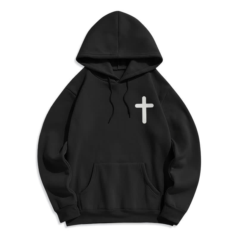 Christianartworkshop Sudadera con capucha extragrande de felpa con la frase "Jesús te ama" - image 2