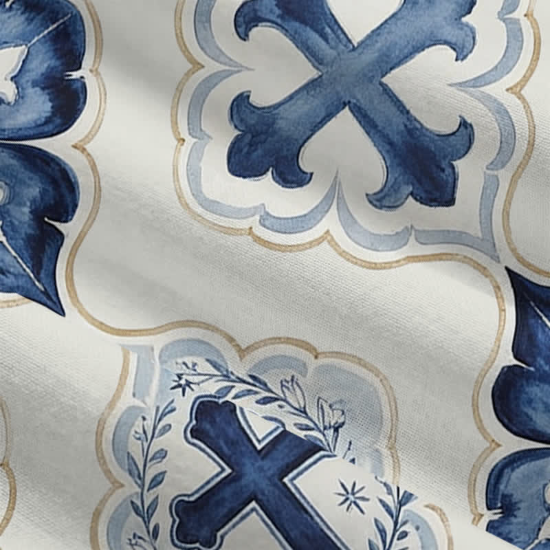 Christianartworkshop Chaqueta de invierno de forro polar con capucha cruzada estilo azul azulado - image 6