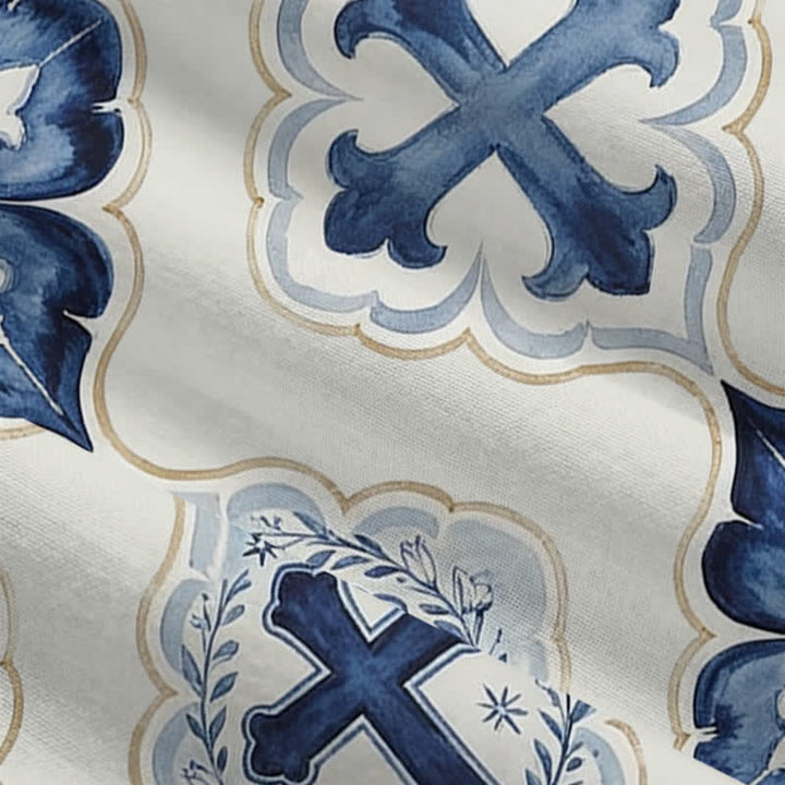 Christianartworkshop Chaqueta de invierno de forro polar con capucha cruzada estilo azul azulado - image 6