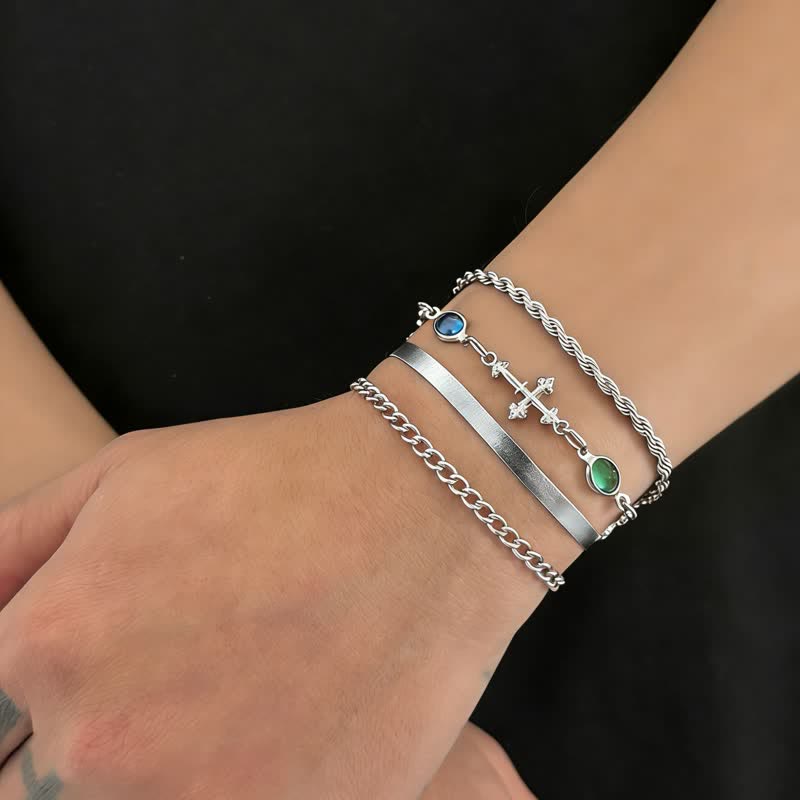 Christianartworkshop Elegante pulsera multiusos de aleación con diseño de cruz: un símbolo de devoción silenciosa. - image 6