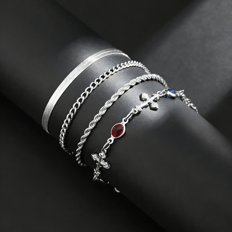 Christianartworkshop Elegante pulsera multiusos de aleación con diseño de cruz: un símbolo de devoción silenciosa. - image 8