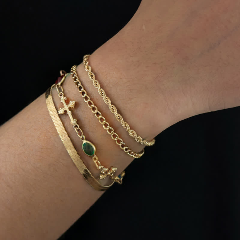 Christianartworkshop Elegante pulsera multiusos de aleación con diseño de cruz: un símbolo de devoción silenciosa. - image 2