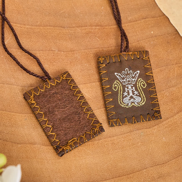 Christianartworkshop Conjunto de escapulario de tela suave de doble panel con la imagen de Nuestra Señora: símbolo de la serena gracia. - image 2