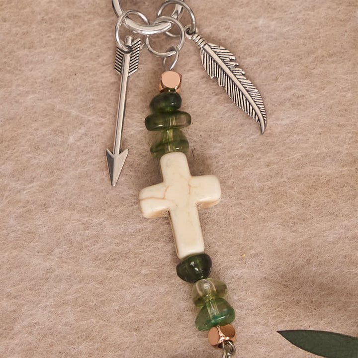 Christianartworkshop Llavero metálico multiusos con dije de silla de montar y brida de caballo con cruz bendecida. - image 17