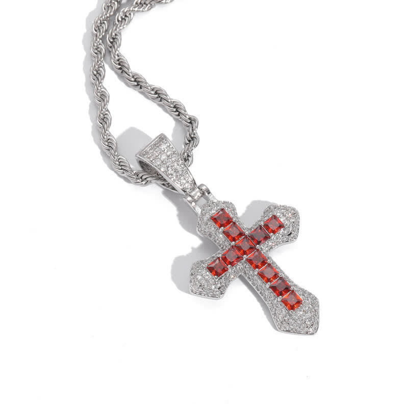 Christianartworkshop Cruz gruesa y brillante con borde festoneado y cadena de cuerda: portadora de una audaz bendición diaria. - image 6