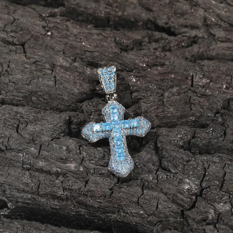 Christianartworkshop Cruz gruesa y brillante con borde festoneado y cadena de cuerda: portadora de una audaz bendición diaria. - image 3