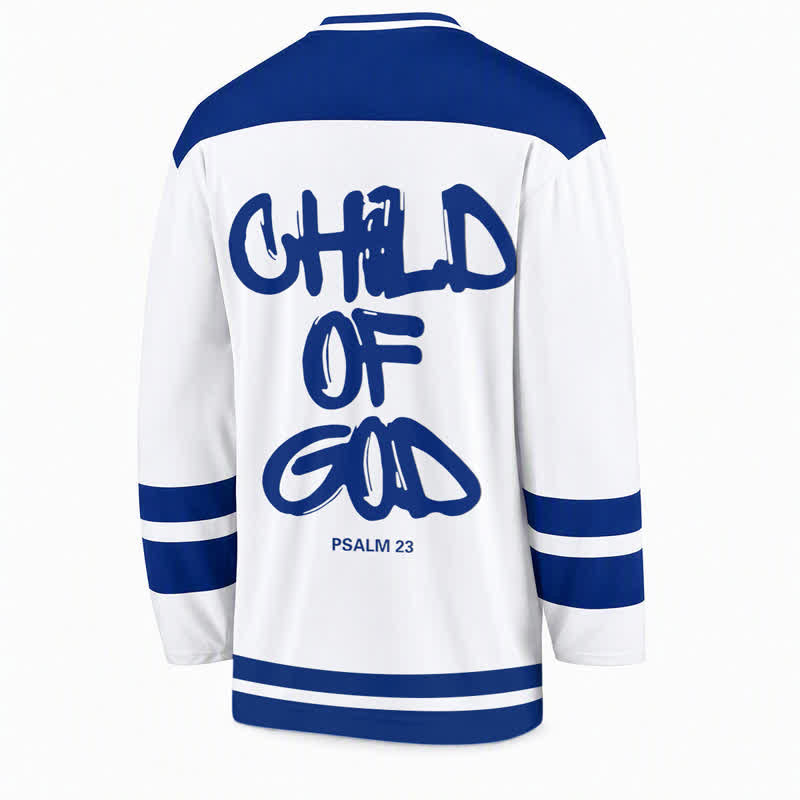 Christianartworkshop Camiseta de hockey del Sagrado Corazón, Hijo de Dios, Salmo 23 - image 2